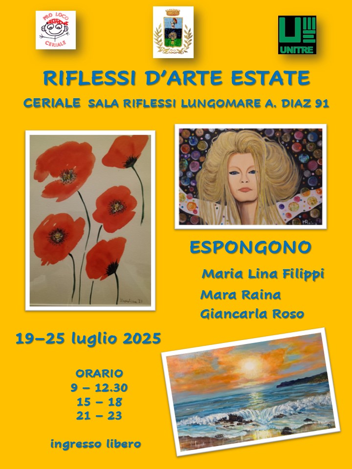 RIFLESSI D’ARTE ESTATE 19-25 LUGLIO FILIPPI RAINA ROSO