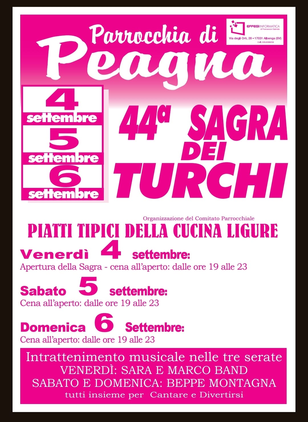 SAGRA TURCHI PEAGNA